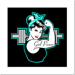 Fitness, Barbell girl, fitness girl, strong girls, gym girl Posters and Art